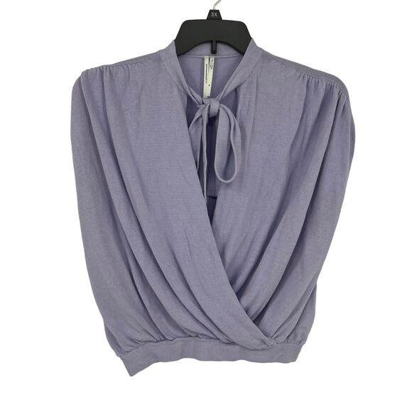 Anthropologie Rambuteau Lavender Purple V Neck Surplus Sweater Shell Medium - Picture 2 of 12